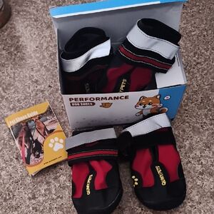 Red and Black Dog Boots